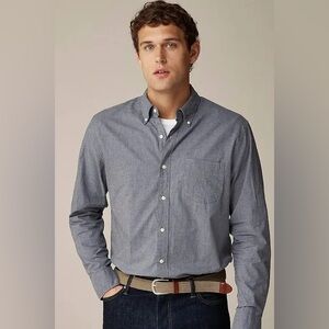 J.Crew Wash Cotton Oxford Shirt Dark Grey L